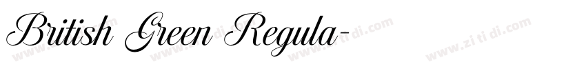 British Green Regula字体转换